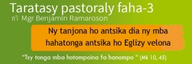 Taratasy pastoraly laharana faha-3 - Archidiocèse d'Antsiranana